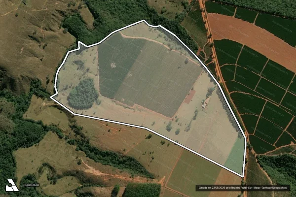 Imagem de satélite de Fazenda Prata - Parte 1 em Vargem Bonita - MG