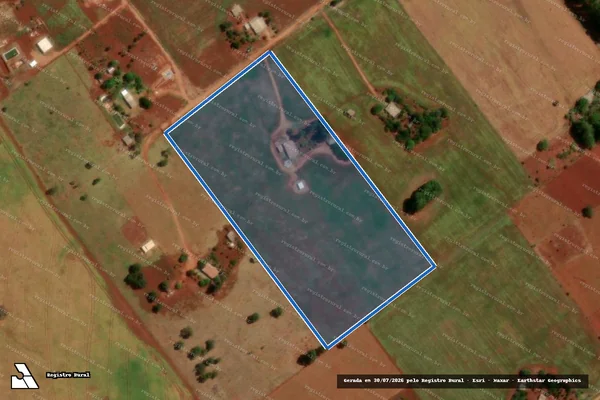 Imagem de satélite de FAZENDA BAGAGEM - LOTE 36 em Antônio João - MS