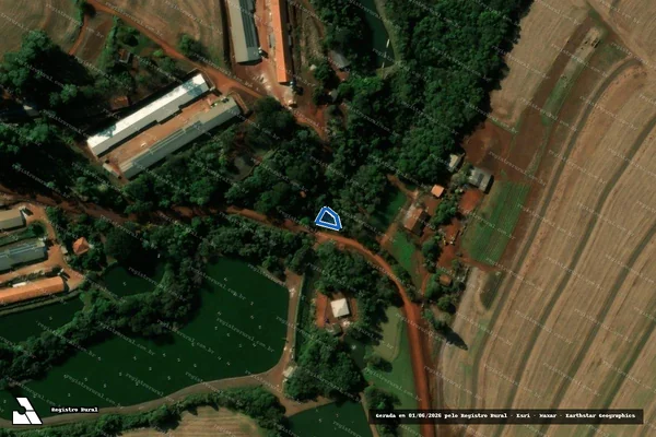 Imagem de satélite de Lote de terras rural n° 129-A-5, Gleba n°11 COLONIA PINDORAMA - Parte 2 em Cafelândia - PR