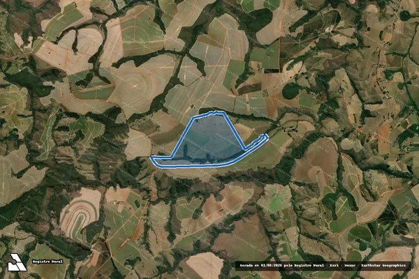 Imagem de satélite de FAZENDA RIBEIRÃO PRETO - Gleba 01 em Perdizes - MG