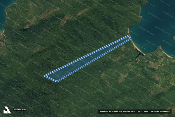 Imagem de satélite de Uma Sorte de Terras - Praia Grande da Cajaíba - 2252 em Paraty - RJ