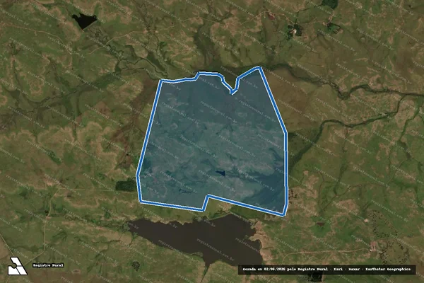 Imagem de satélite de ESTÂNCIA CERRO DO SARANDI - ELIZABETH - Matrícula 22.954 - R-5/R-6 em Sant'Ana do Livramento - RS