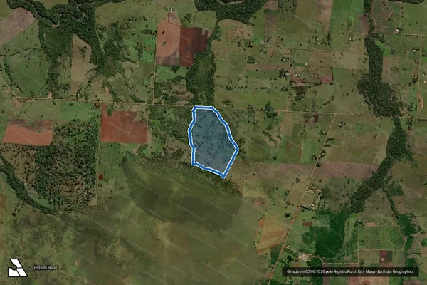 Imagem de satélite de P.A. UIRAPURU - Lote 269 em Nioaque - MS