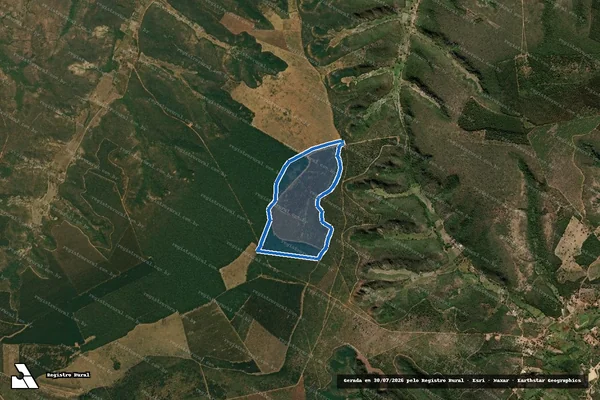 Imagem de satélite de FAZENDA CURRAL NOVO - Parte 1 em Rio Pardo de Minas - MG