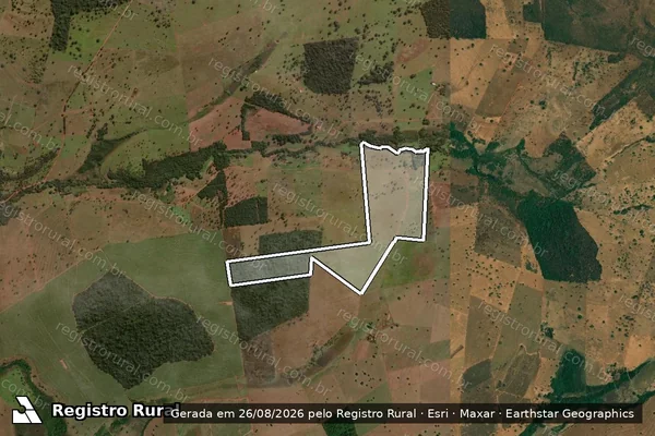 Imagem de satélite de FAZENDA SANTA IZABEL - 001 em Gurinhatã - MG