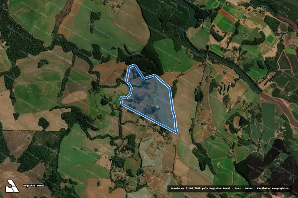 Imagem de satélite de PARTE ?C? do QUINHÃO 38-R ? FAZENDA MORAES - Parte 1 em Clevelândia - PR