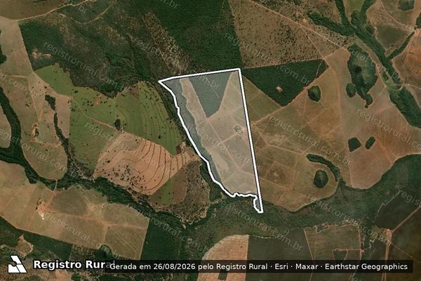 Imagem de satélite de FAZENDA SÃO DOMINGOS - PARTE 1 em Ivolândia - GO