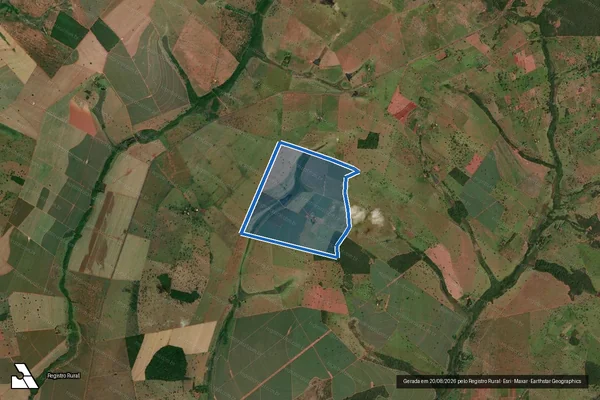 Imagem de satélite de FAZENDA BONITO , DENOMINAÇÃO BALSAMO - PARTE 1 em Campina Verde - MG