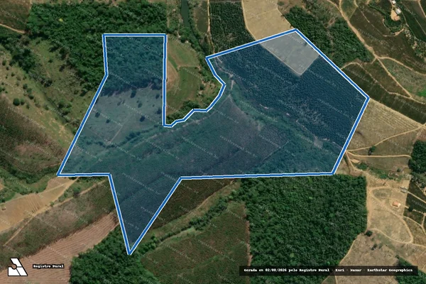Imagem de satélite de Fazenda Roseira - Parcela 01 em Aracruz - ES