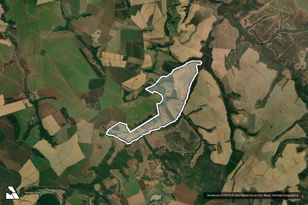 Imagem de satélite de Fazenda Santa Terezinha em Altinópolis - SP