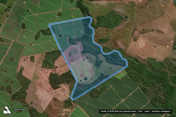 Imagem de satélite de Parte do Lote 44, do Loteamento Cana Brava, Gleba 02 - Parte 1 em Lagoa da Confusão - TO