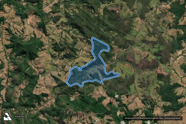 Imagem de satélite de Fazenda Água Branca/São João - PARCELA 01 em Guanhães - MG
