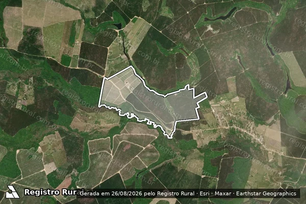 Imagem de satélite de Fazenda Santa Rita - Única em Nova Viçosa - BA
