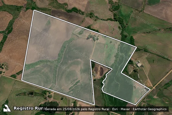 Imagem de satélite de Planta - PE Nova União I - Gleba B1 - Lote 23 - Lote 23 em Hulha Negra - RS