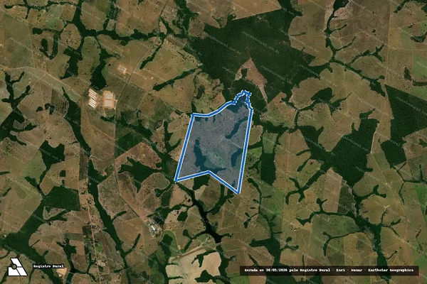 Imagem de satélite de FAZENDA SANTA BÁRBARA - Matrícula 5.284 em Nova Marilândia - MT