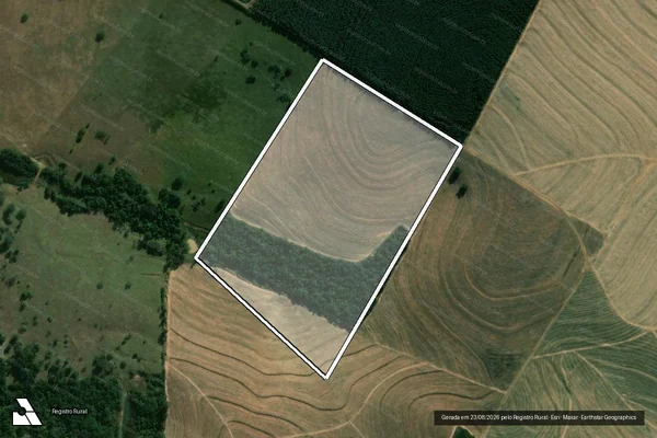 Imagem de satélite de Fazenda Araucária - Matrícula 3892 ? Gleba 3 em Pratânia - SP