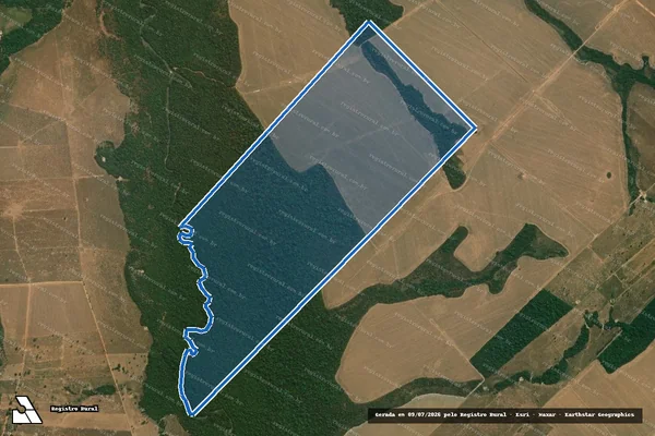 Imagem de satélite de FAZENDA III IRMÃOS - 001 em Nova Guarita - MT