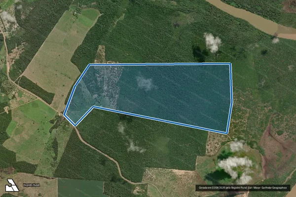 Imagem de satélite de FAZENDA NOVO DESTINO - Parte 1 em Mucajaí - RR