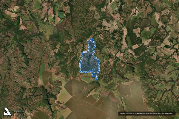 Imagem de satélite de FAZENDA CANA VERDE L.D. CAFEZAL / 001 em Doverlândia - GO