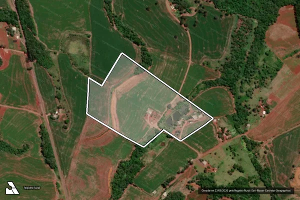 Imagem de satélite de Lote 58-A e 61-A da Gleba 47-FB - Matrícula 62.479 em Cruzeiro do Iguaçu - PR