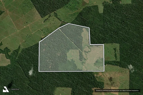 Imagem de satélite de FAZENDA NASCENTE - GLEBA BAIXO CANDEIAS IGARAPÉ TRÊS CASAS