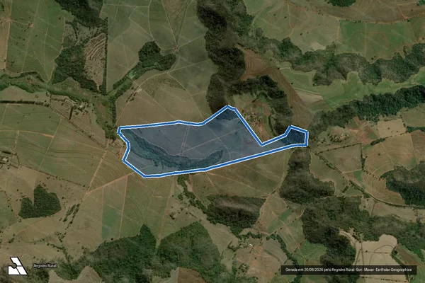 Imagem de satélite de Fazenda Santa Luzia ? Área 1 - Parte 1 em Ribeirão Bonito - SP