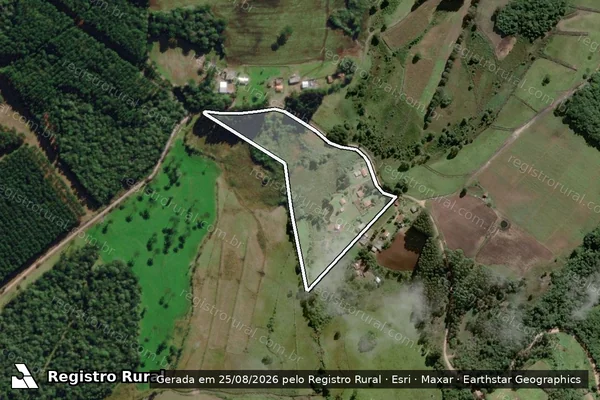 Imagem de satélite de Fazenda Taborda - ÁREA B em Piên - PR