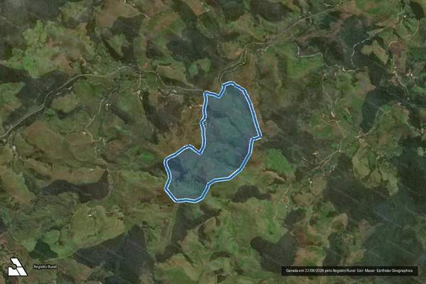 Imagem de satélite de SÍTIO RANCHO BARRO BRANCO - Parte 1 em Santa Bárbara do Monte Verde - MG