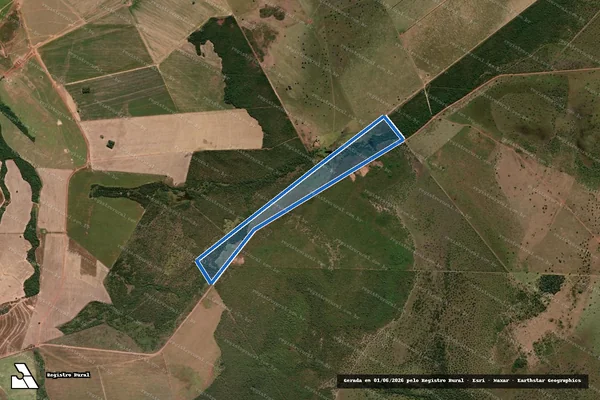 Imagem de satélite de FAZENDA RANCHO BABALOO - Matricula nº 5181 ? Parcela 01 em Nova Nazaré - MT