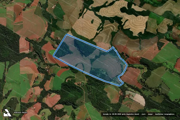 Imagem de satélite de LOTE N.º 101, GLEBA Nº 01, COLONIA CAMPO BONITO / Matrícula 596 em Guaraniaçu - PR