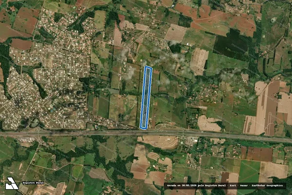 Imagem de satélite de Sítio Araçatuba - Gleba B em Quadra - SP