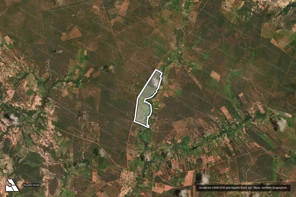 Imagem de satélite de Fazendas Alvação e Espigão lugar denominado ?Inhaúma? - Parte 1 em Coração de Jesus - MG