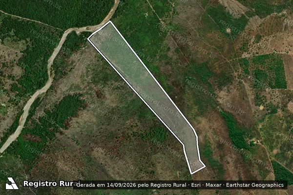 Imagem de satélite de Projeto de Assentamento INGA III_LOTE 53A - Parte 1 em Conceição do Araguaia - PA