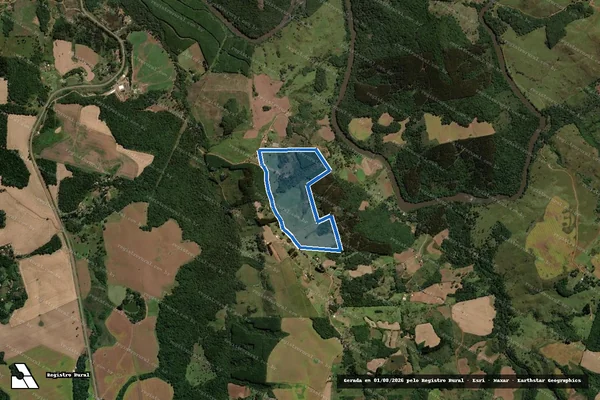 Imagem de satélite de Quinhões n° 26, 35, 36, 37 e 90 do Imóvel ?Guarapuavinha? - Parte 1 em Pinhão - PR