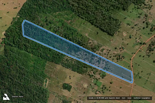 Imagem de satélite de PA Pontal da Glória - Lote: 15 B - 15 B em Santo Antônio de Leverger - MT