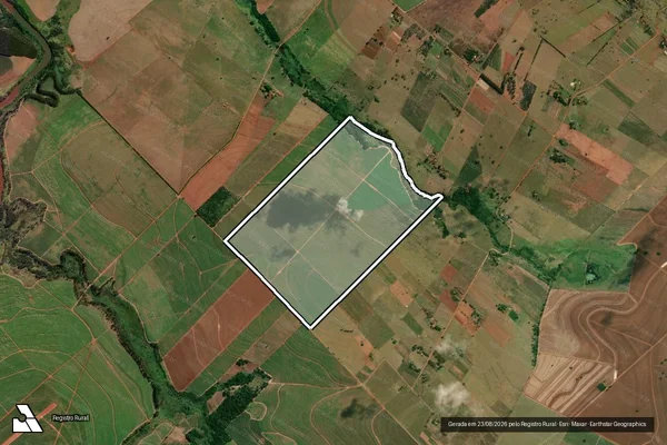 Imagem de satélite de FAZENDA AGUA DO PAVAO - Matrícula 17.528 em Itaguajé - PR