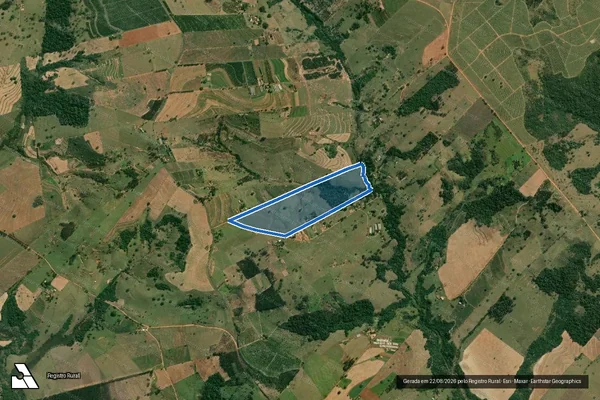 Imagem de satélite de Estância Barro Preto - Área 01 em Ubirajara - SP