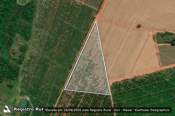Imagem de satélite de Sitio Santo Expedito - Matricula nº24.899 em Pirangi - SP