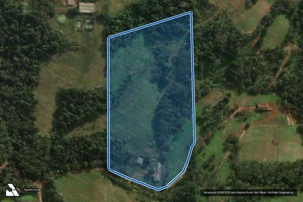 Imagem de satélite de A PARTE DO LOTE RURAL N°01-A - PARCELA 01 em Santa Helena - SC
