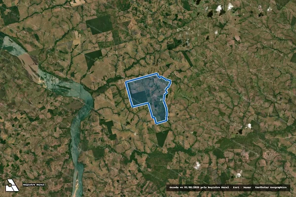 Imagem de satélite de FAZENDA SANTA GENOVEVA-LOTº JONCON-LTS. 40,41,49,50,51 e 52 em Arapoema - TO