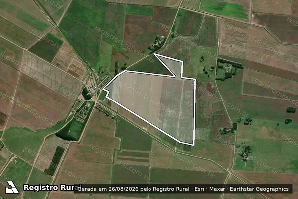 Imagem de satélite de Estrada do Levante P1-A - Matrícula 2.048 em Santa Vitória do Palmar - RS