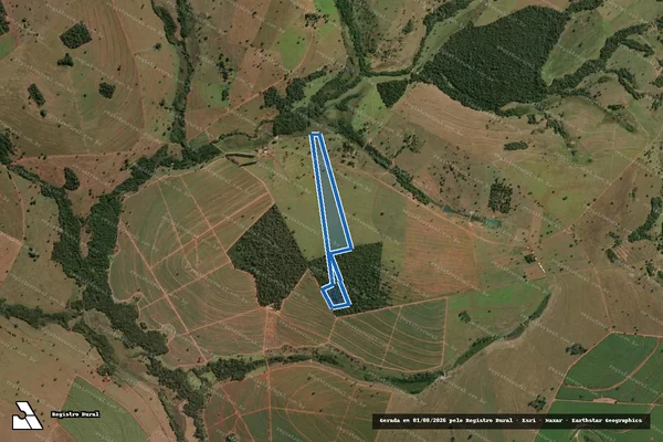 Imagem de satélite de Fazenda Cachoeira Do Rio Preto - Matricula 20839 em Quirinópolis - GO