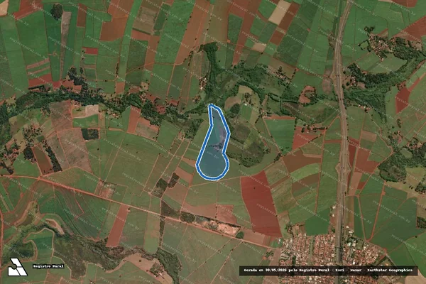 Imagem de satélite de Sítio Várzea do Paraíso - Parcela 1 em Aramina - SP