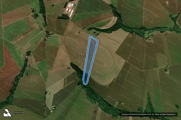Imagem de satélite de Lote nº 800, subdivisão do lote nº 59, da Gleba 01, Colônia ?C?, Serra Maracajú - Lote nº 800, subdivisão do lote nº 59, da Gleba 01, Colônia ?C?, Serra Maracajú em Terra Roxa - PR