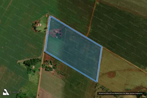 Imagem de satélite de P. A. Itamarati II (Gleba B) - Lote 280 em Ponta Porã - MS