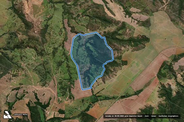 Imagem de satélite de FAZENDA BARRETOS - 001 em Campo Alegre de Goiás - GO