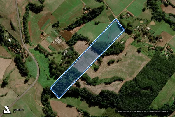 Imagem de satélite de PARTE DO LOTE RURAL N° (78), da Seção Humaitá - PARCELA 02 em Maravilha - SC