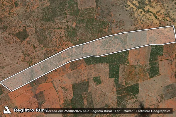 Imagem de satélite de FAZENDA GASPAR - Gleba 2 - Perimetro 1 em Várzea Nova - BA