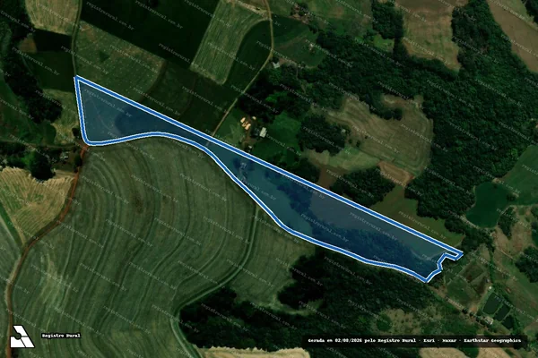 Imagem de satélite de SITIO SÃO MIGUEL ARCANJO - LOTE nº 96-REM, GLEBA UBÁ, 1ª SECÇÃO - LOTE nº 96-REM - REM em Lidianópolis - PR