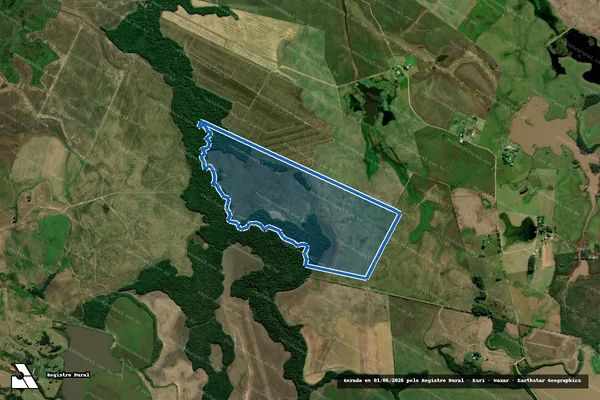 Imagem de satélite de Coxilha do Ataque - Área 01 em Pantano Grande - RS